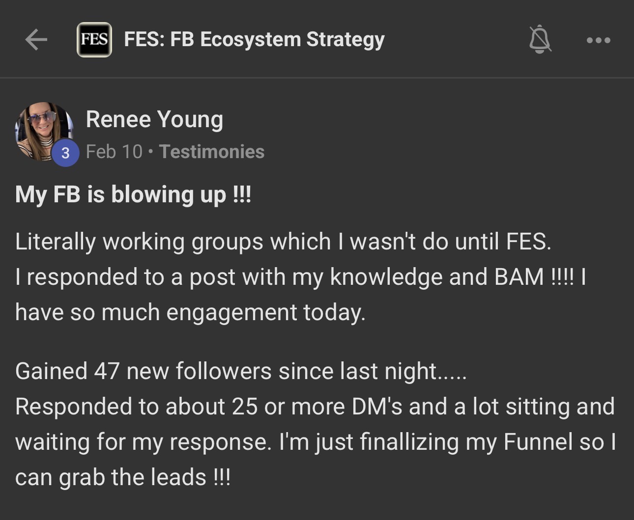 Real FES student testimonial 3